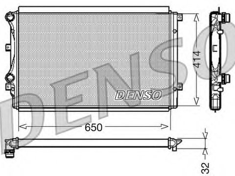 Denso radiator racire motor audi, seat, skoda