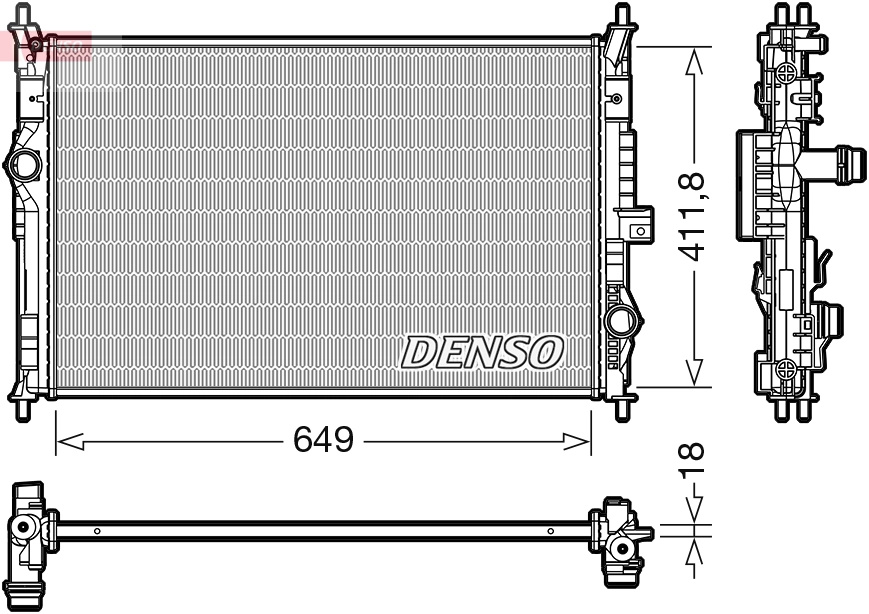 DENSO Radiator, racire motor DRM21103 la PEUGEOT PARTNER Autoutilitara/limuzina spatioasa (K9) 2018 2019 2020 2021 2022 2023 2024 2025