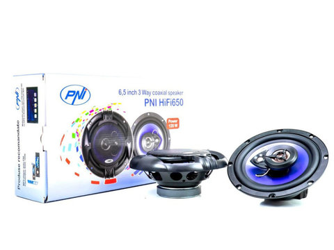 Difuzoare Auto Coaxiale Pni Hifi650, 120w, 16.5 Cm, 3 Cai, Grila Inclusa, Set 2 Buc Pni Cod:Pni-Fi650