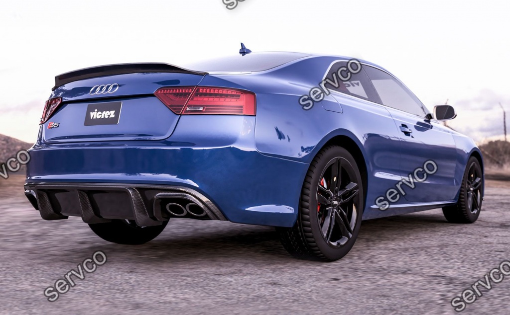 Difuzor adaos ornament bara spate Audi A5 Coupe Cabrio S line ABT DTM S5 2012-2015 v10