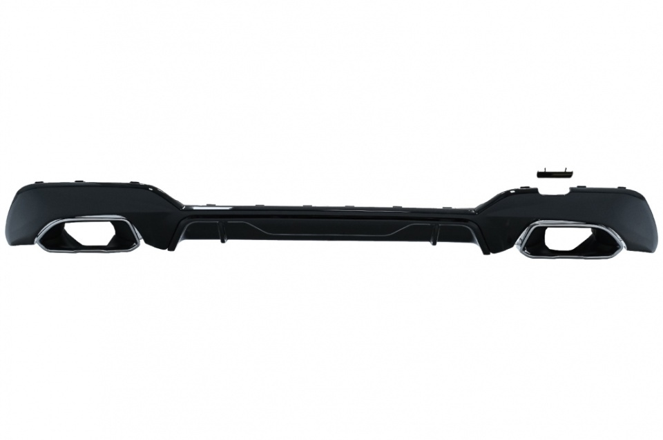 Difuzor bara de protecție spate cu vârfuri de evacuare cromate, potrivit pentru BMW Seria 3 G20 G28 Sedan G21 Touring (2018-up) M340i M Look Piano Black