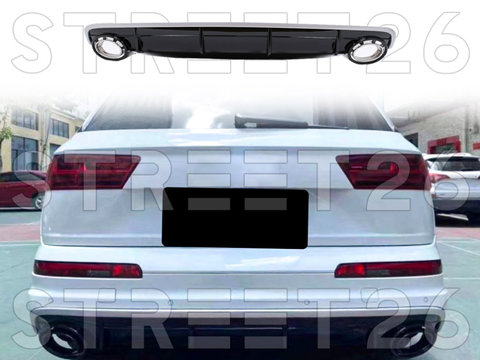 Difuzor Bara Spate Compatibil Cu Audi Q7 4M (2015-2019) RS Design Bara S-Line