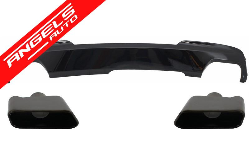Difuzor Bara Spate compatibil cu BMW Seria 5 F10 2011-2017 M-Technik 550i Negru