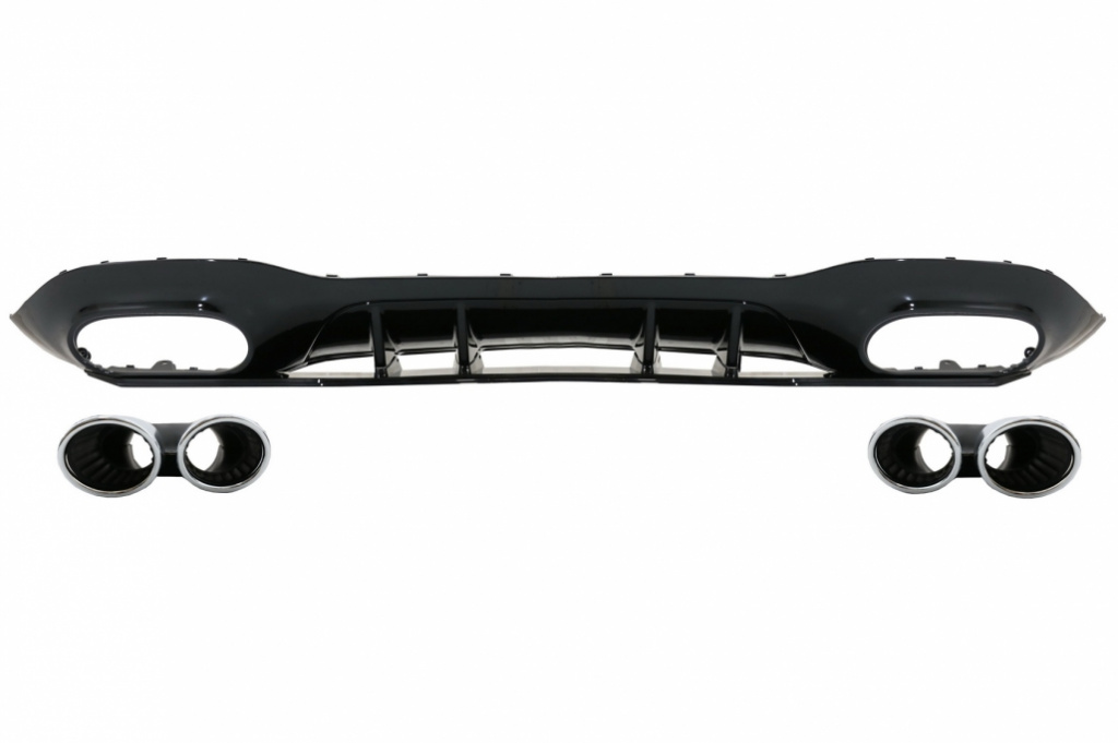 Difuzor Bara Spate compatibil cu Mercedes A-Class W177 Hatchback (2018-Up) Evacuare Crom RDMBW177AMGHC