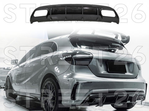 Difuzor Bara Spate Compatibil Cu Mercedes A-Class W176 (2012-2018) A45 Facelift Design Carbon Film