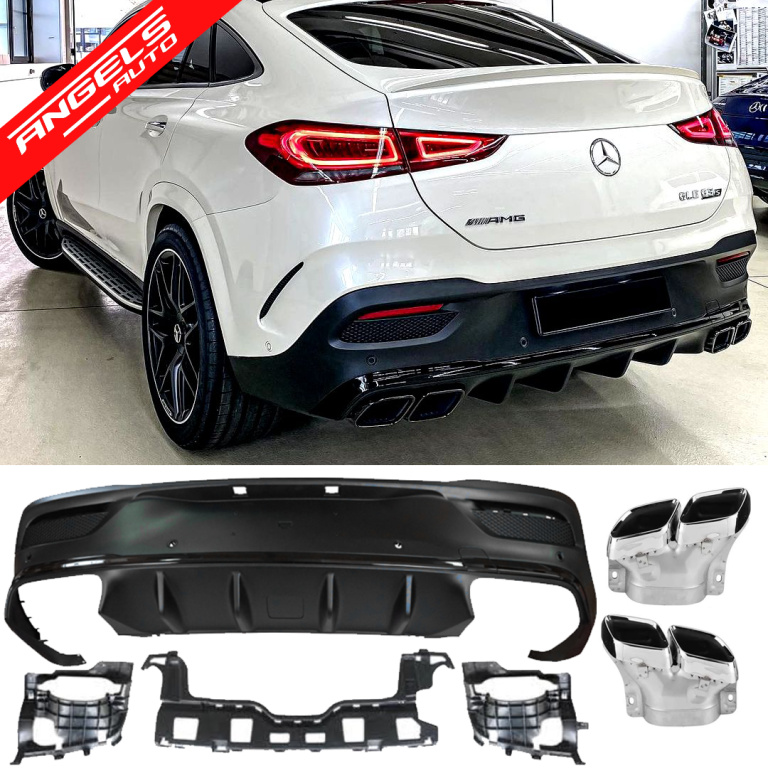 Difuzor Bara Spate compatibil cu Mercedes GLE Coupe C167 2019-up GLE63 Look tobe Crom