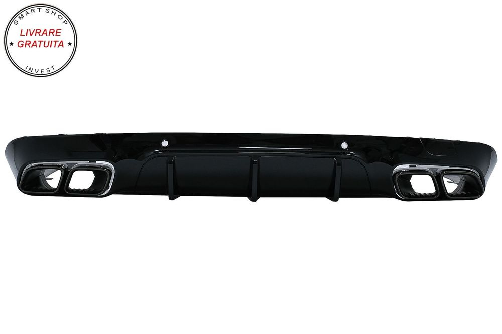 Difuzor Bara Spate cu Ornamente Toba Negre Mercedes CLS-Class C257 Sport Line (201