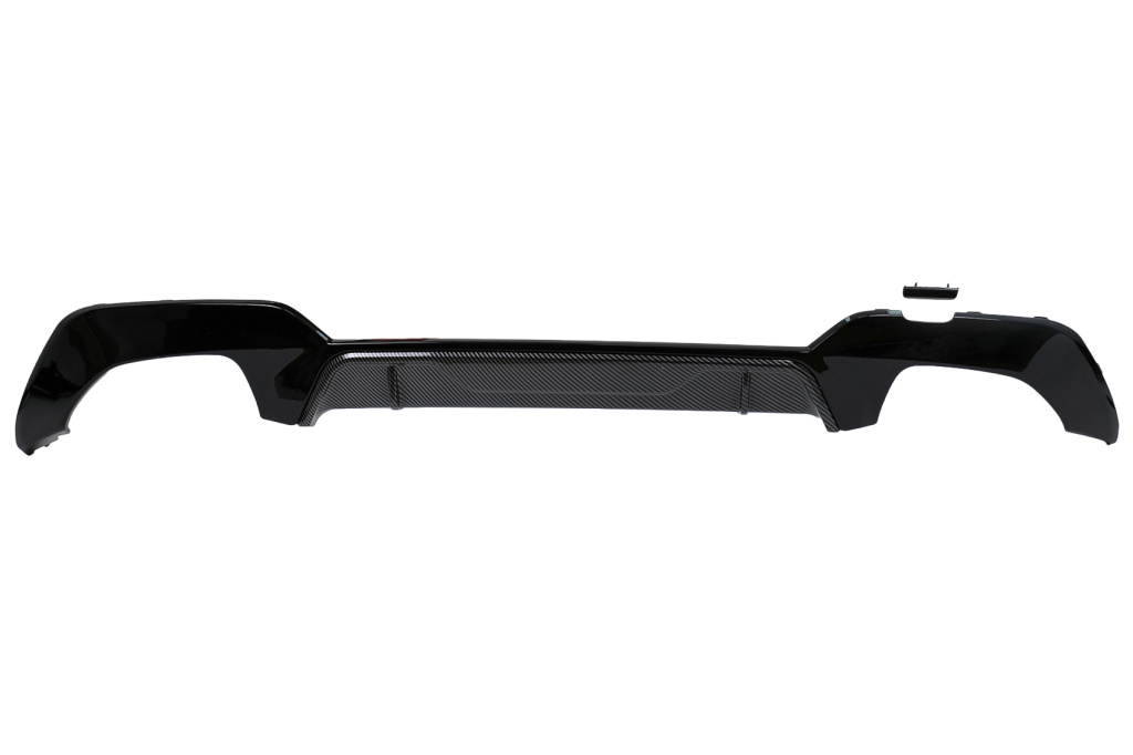 Difuzor Bara Spate Evacuare compatibil cu BMW 3 Series G20 G28 Sedan G21 Touring (2019-2022) Negru / Carbon Look BMW 3 Sedan (G20) (2018-2022),3 Touring (G21) (2019-2022)