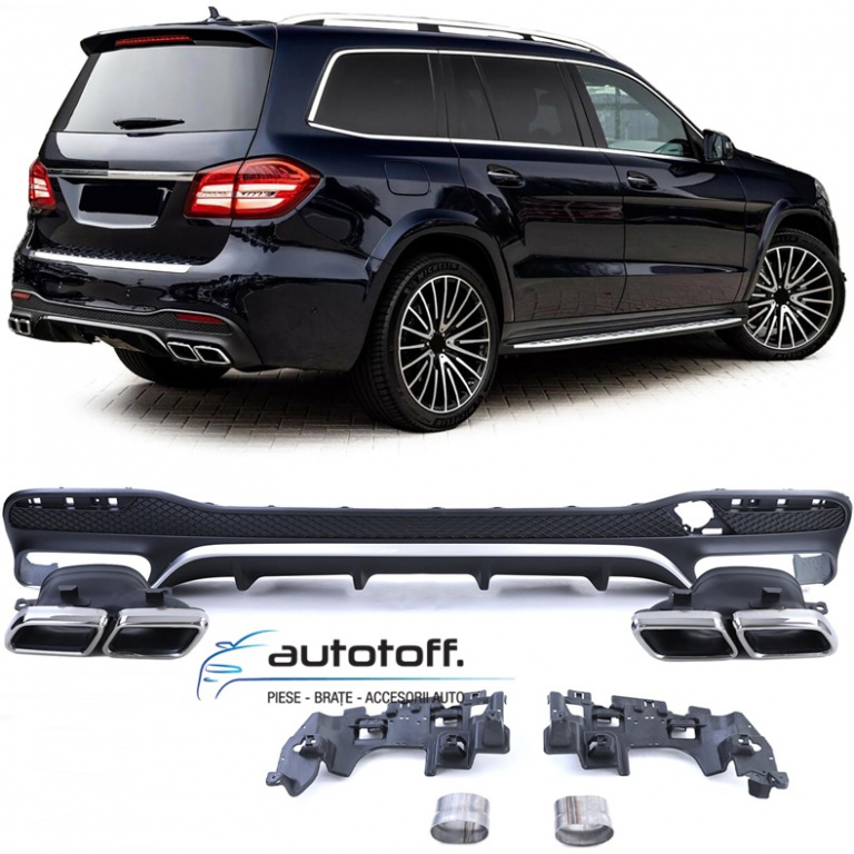 Difuzor bara spate Mercedes GLS X166 Facelift (15-19) Chrome Look