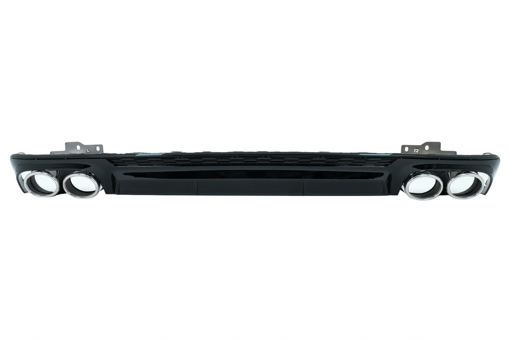Difuzor Bara Spate si Ornamente Evacuare compatibil cu Audi A6 C8 4K Avant Sedan (2018-up) S6 Design AUDI A6 Sedan (C8 4K) (2018-2022),A6 Avant (C8 4K) (2018-2022)