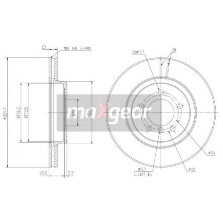 Disc de frana fata pentru BMW E46 10 99- 325MM 9895214