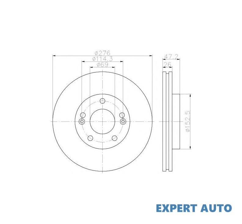 Disc de frana Hyundai GALLOPER I 1991-1998 #8 0986479124