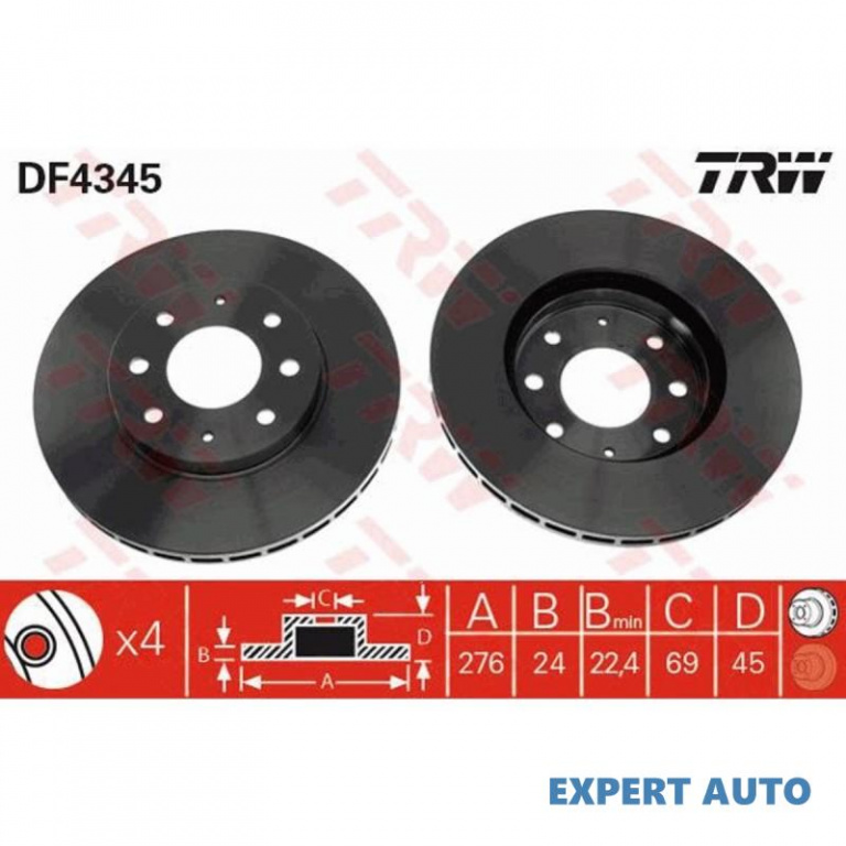 Disc de frana Mitsubishi GALANT Mk VI (EA_) 1996-2004 #8 0986479140