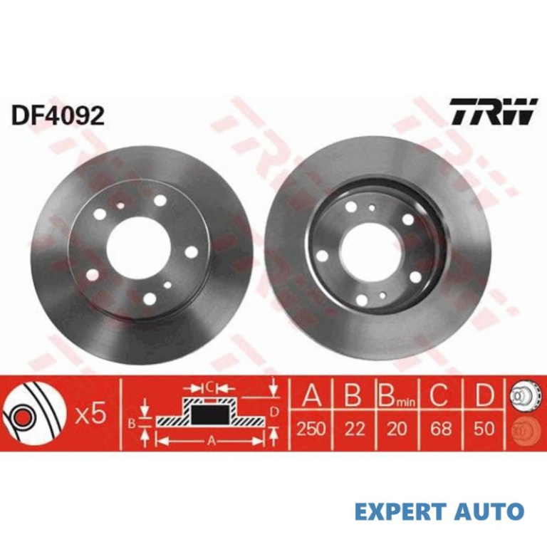 Disc de frana Nissan SERENA (C23M) 1992-2001 #8 0986478685