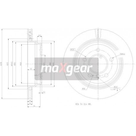 Disc de frana spate pentru BMW E39 96- 24.0120-0154.1