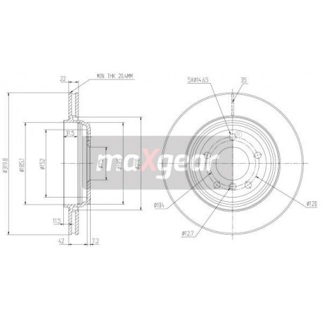 Disc de frana spate pentru BMW E46 98- 09.9590.10