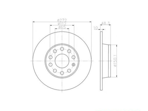 Disc de frana Volkswagen VW CADDY IV combi (Saab, SAJ) 2015-2016 #2 08B41311