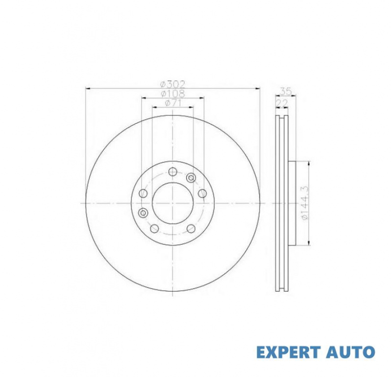 Disc de franare Citroen C6 (TD_) 2005-2016 #8 0986479500