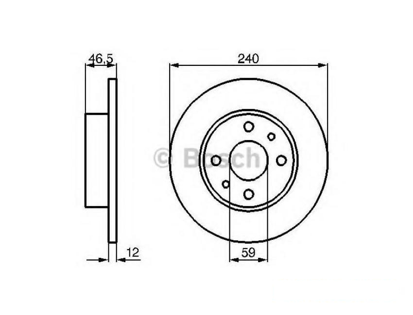 Disc de franare Y10 (156) 1985-1995, Fiat Uno caroserie (146) 1988-1996, Fiat Uno (146A/E) 1983-2006