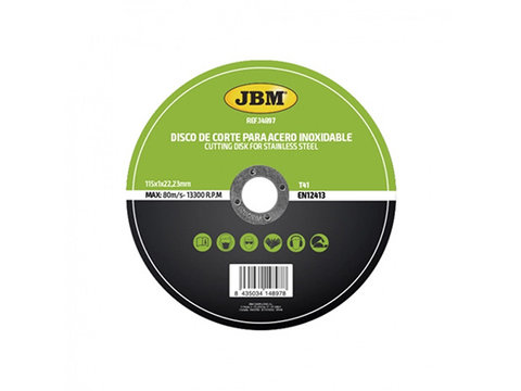 DISC DE TAIERE DEBITARE IN OTEL INOXIDABIL 115 X 1 MM T41 JBM 14897 JBM