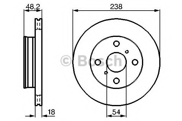 Disc frana 0 986 478 385 BOSCH pentru Toyota Corolla Toyota Corona