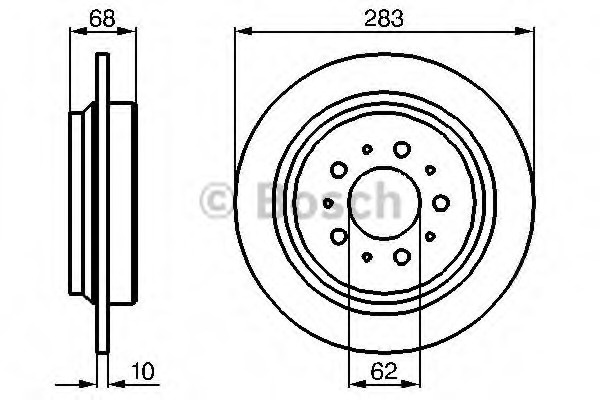 Disc frana 0 986 478 445 BOSCH pentru Volvo 850 Volvo V70 Volvo S70 Volvo Xc70