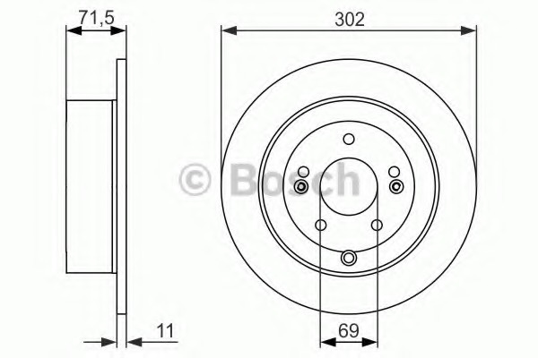 Disc frana 0 986 479 509 BOSCH pentru Hyundai Santa