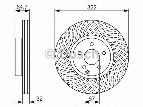 Disc frana 0 986 479 652 BOSCH pentru Mercedes-benz Slk Mercedes-benz C-class Mercedes-benz E-class Mercedes-benz Slc