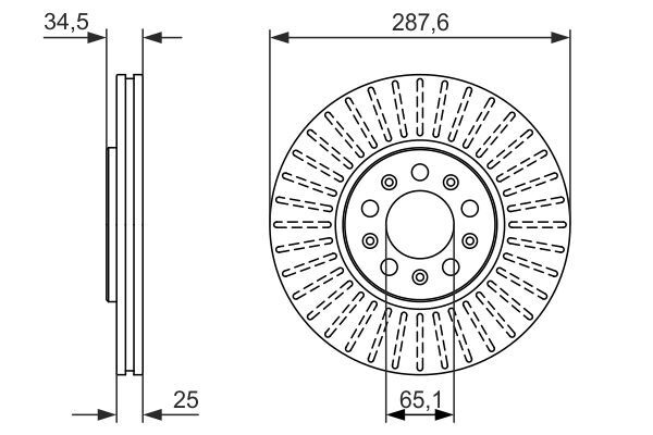 Disc frana 0 986 479 914 BOSCH pentru Audi A3 Skoda Octavia Vw Golf Vw Beetle Vw New Vw Novo Audi A1 Skoda Roomster Vw Bora Vw Jetta Seat Toledo Vw Polo Skoda Praktik Vw Vento Seat Leon Skoda Fabia