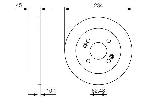 Disc frana 0 986 479 D02 BOSCH pentru Hyundai Grand Hyundai I10