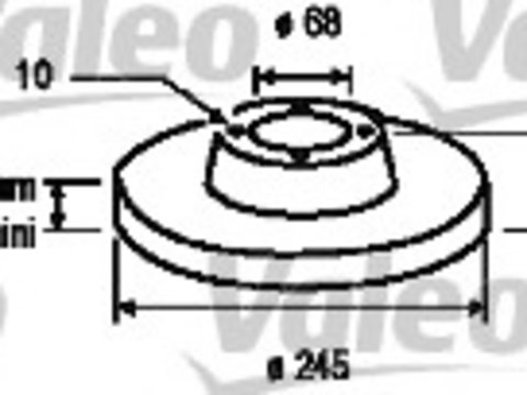 Disc frana 186807 VALEO pentru Audi Coupe Audi 80 Audi A4 Seat Exeo