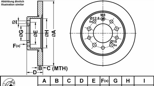 Disc frana 24 0110-0298 1 ATE pentru Hyu