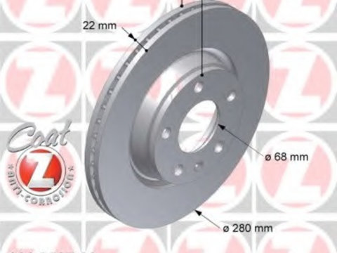 Disc frana 600 3207 20 ZIMMERMANN pentru Audi A4 Vw Passat Audi A8