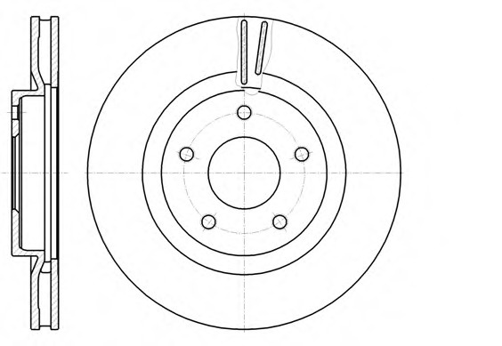 Disc frana 61087 10 ROADHOUSE pentru Nissan X-trail Nissan Dualis Nissan Qashqai Renault Koleos Nissan Juke