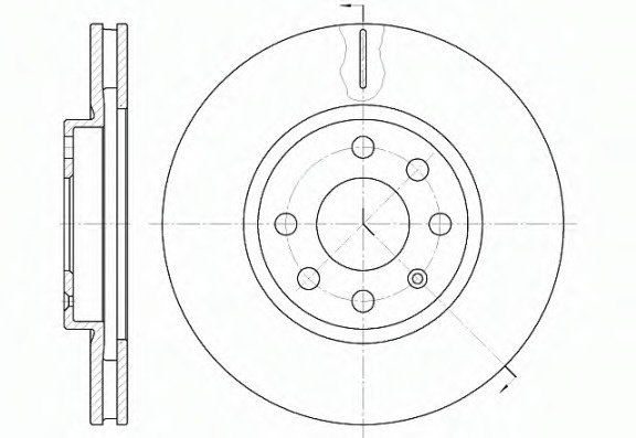 Disc frana 6611 10 ROADHOUSE pentru Opel Corsa Opel Vita Opel Combo Opel Tigra