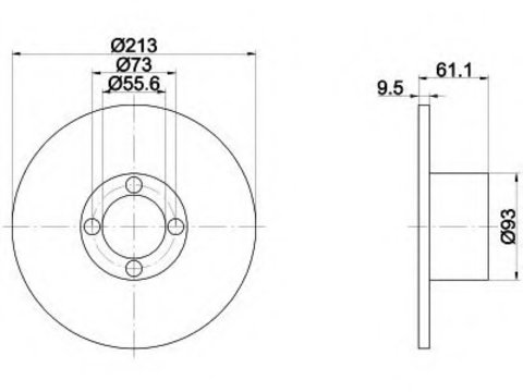 Disc frana 92092600 TEXTAR pentru Rover Mini Rover Mini-moke