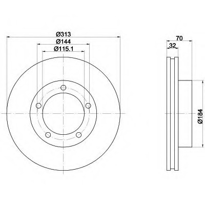 Disc frana 92108103 TEXTAR pentru Toyota Land Toyota Prado