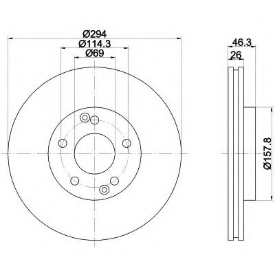 Disc frana 92136403 TEXTAR pentru Hyundai Santa