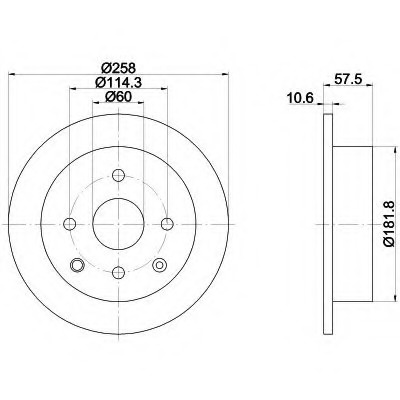 Disc frana 92163003 TEXTAR pentru Chevrolet Lacetti Chevrolet Nubira Chevrolet Optra Daewoo Nubira Daewoo Lacetti