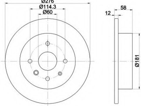 Disc frana 92225103 TEXTAR pentru Chevrolet Epica