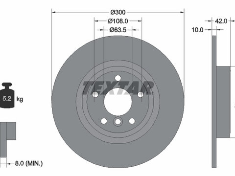 Disc frana 92309505 TEXTAR