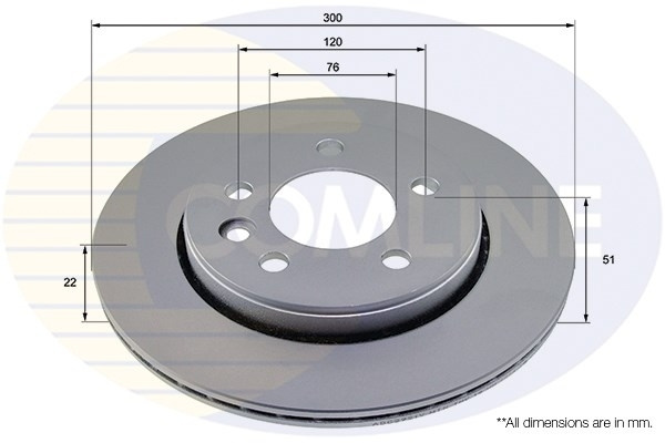 Disc frana ~ ADC2921V ~ COMLINE ~ puntea spate ~ p