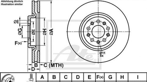 Disc frana ALFA ROMEO 159 939 ATE 240128