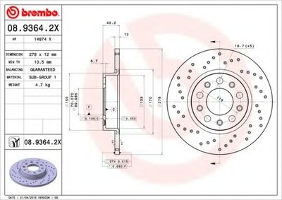 Disc frana ALFA ROMEO SPIDER (939_, 939) (2006 - 2