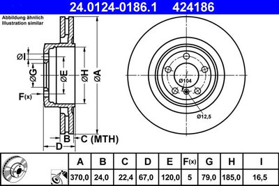 Disc frana ATE 24.0124-0186.1