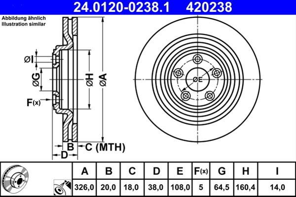 Disc Frana Ate Jaguar 24.0120-0238.1