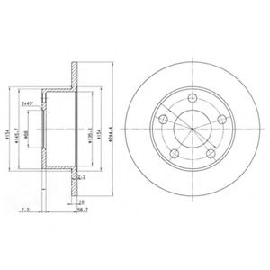 Disc frana AUDI 100 (4A, C4) (1990 - 1994) DELPHI 