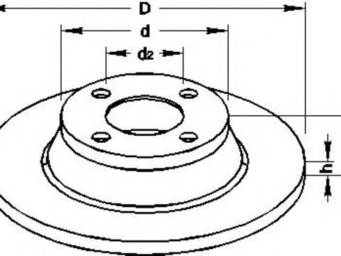 Disc frana AUDI 90 (8C, B4), AUDI 80 Avant (8C, B4) - TOPRAN 104 415