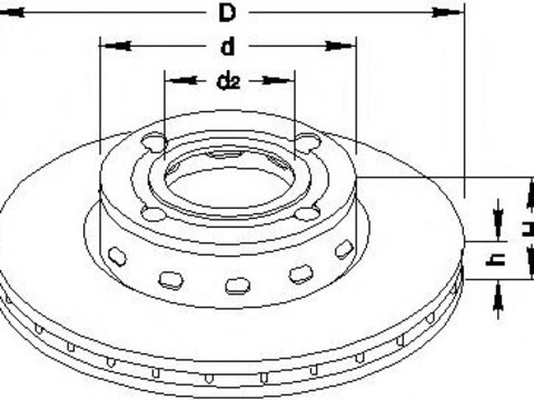 Disc frana AUDI 90 (8C, B4), AUDI 80 Avant (8C, B4) - TOPRAN 104 386