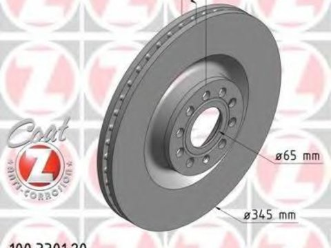 Disc frana AUDI A3 (8P1), VW RABBIT V (1K1), AUDI A3 Sportback (8PA) - ZIMMERMANN 100.3301.20